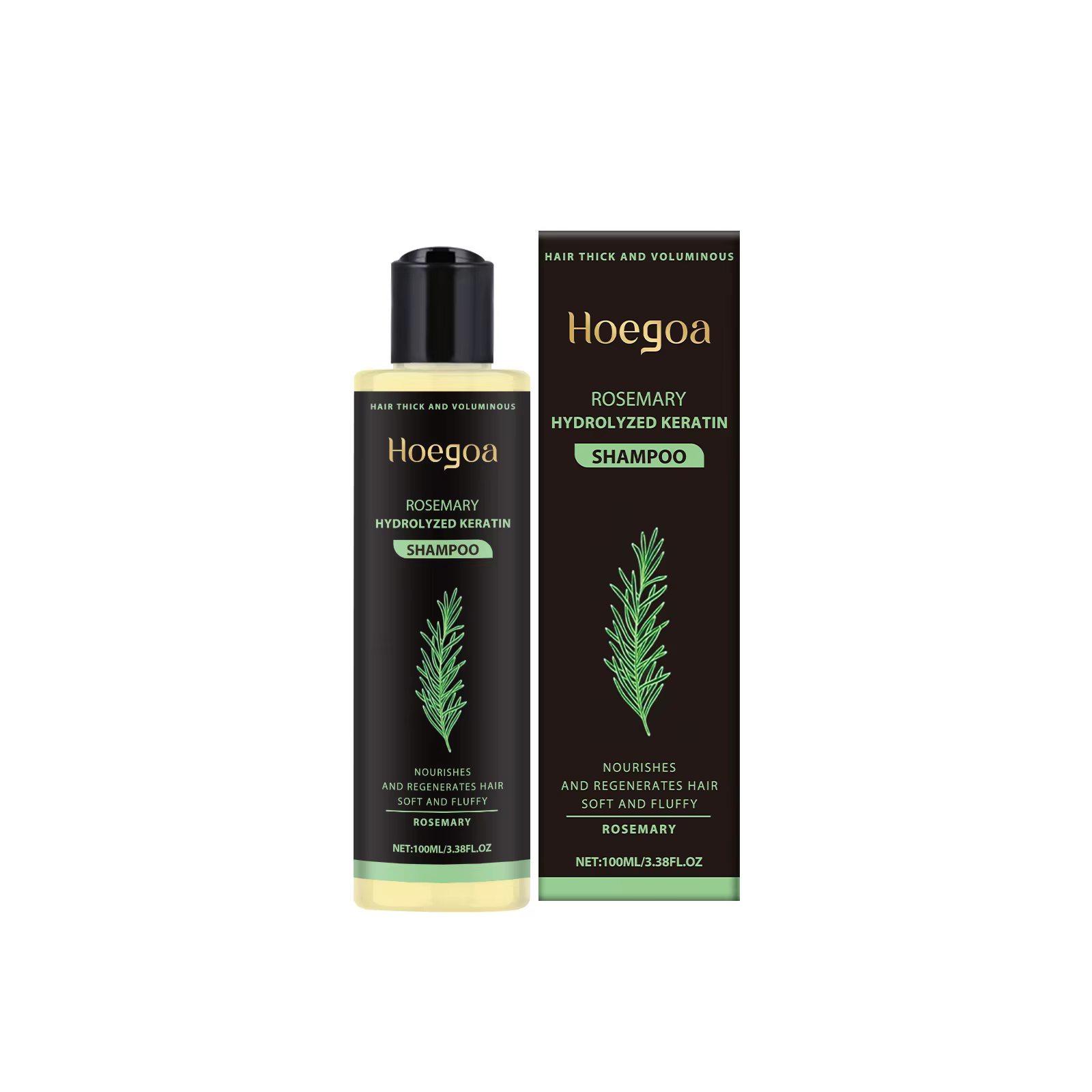 Shampoo Hoegoa à la kératine hydrolysée de romarin, nettoyage puissant, anti-frisottis, ingrédient