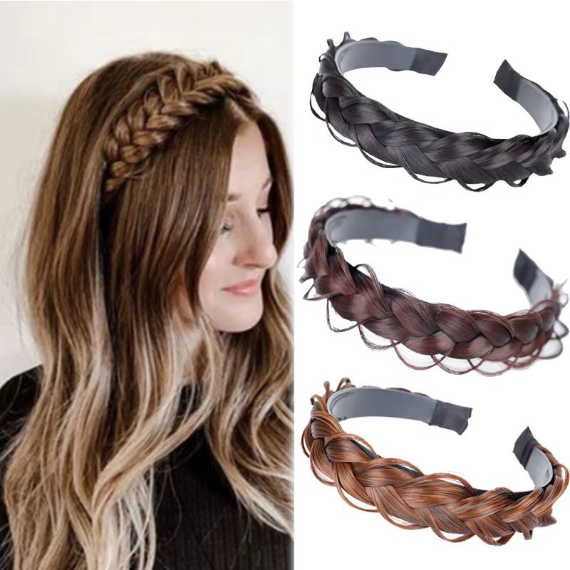 Perruque synthétique tressée torsadée pour femmes, bandes de cheveux, tresses à la mode, accessoires