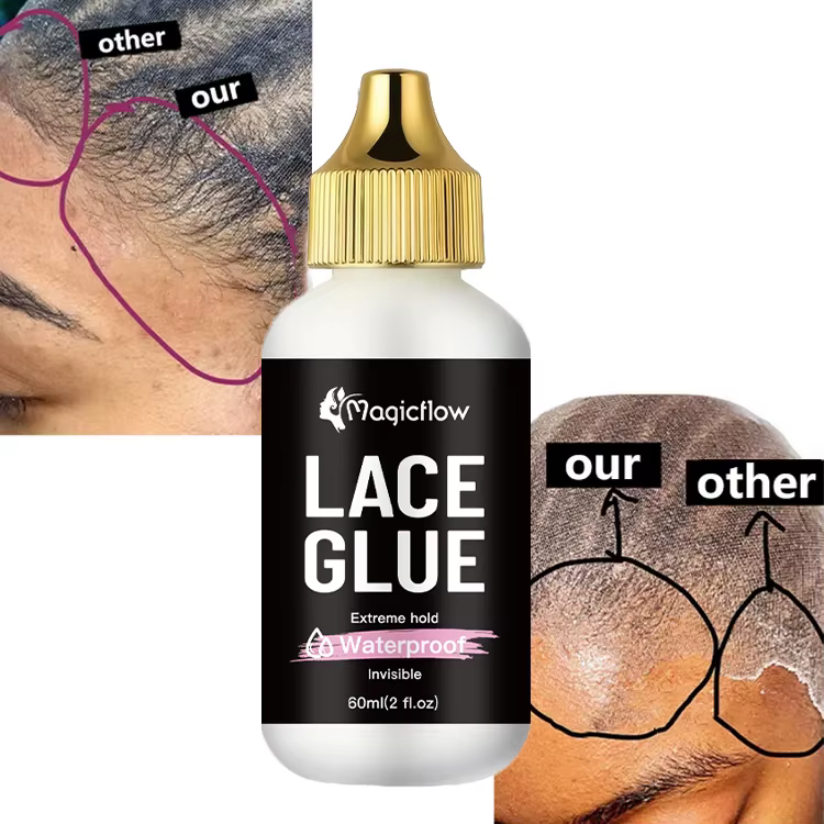 Colle imperméable pour dentelle de perruque, 60ml/2fl.oz, forte tenue, Invisible, séchage rapide et