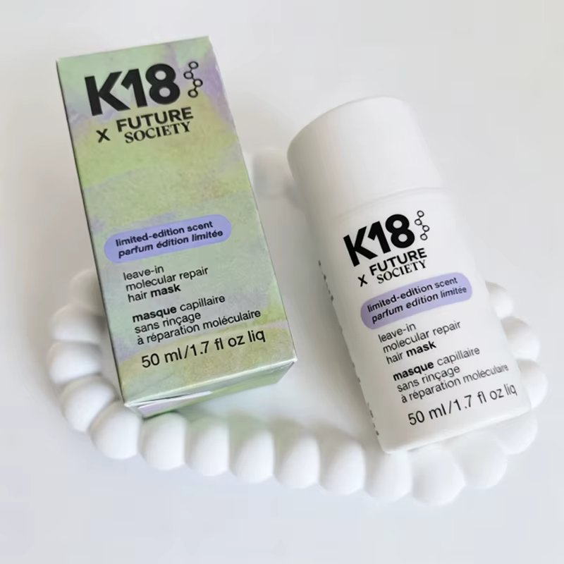 Masque capillaire réparateur moléculaire sans rinçage K18, traitement lissant léger non gras, pas de