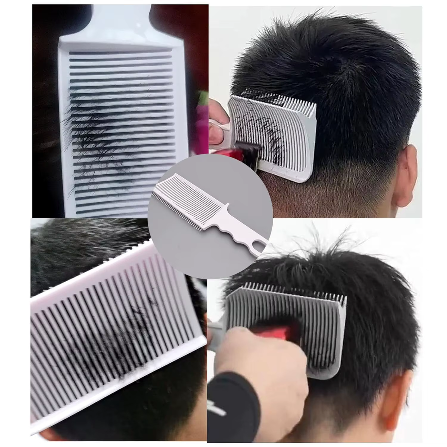 Kit de 1/3 peignes de barbier pour coupe de cheveux, peigne à dégradé pour hommes, brosse de coiffur