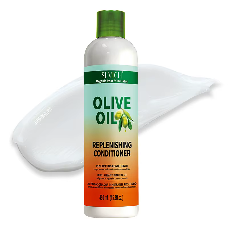 Après-shampoing à l'huile d'olive 450 ml, hydratant double action, contrôle du sébum, pour cheveux d