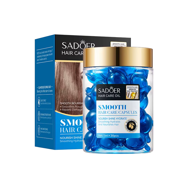 Capsule de vitamine pour cheveux, huile de traitement pour cheveux, réparation des cheveux lisses et