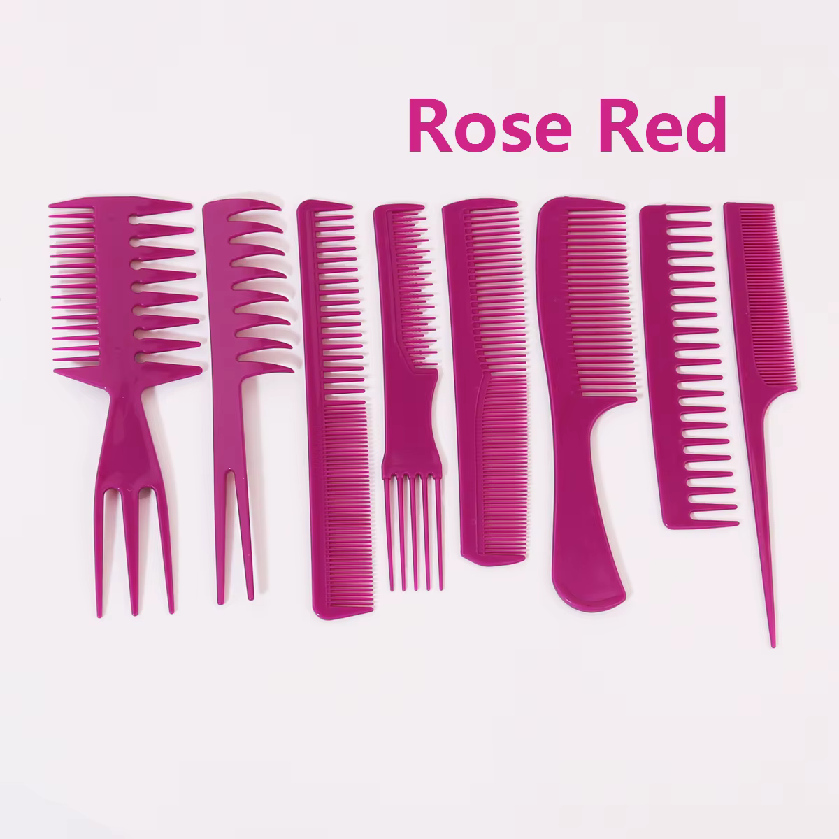 Peigne à cheveux antistatique, 8 pièces, peigne queue de cheval, peigne de maquillage, accessoires d
