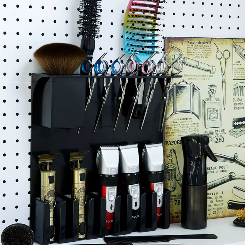 Outils professionnels de barbier, plateau mural pour outils de Salon, boîte de rangement pour barbie