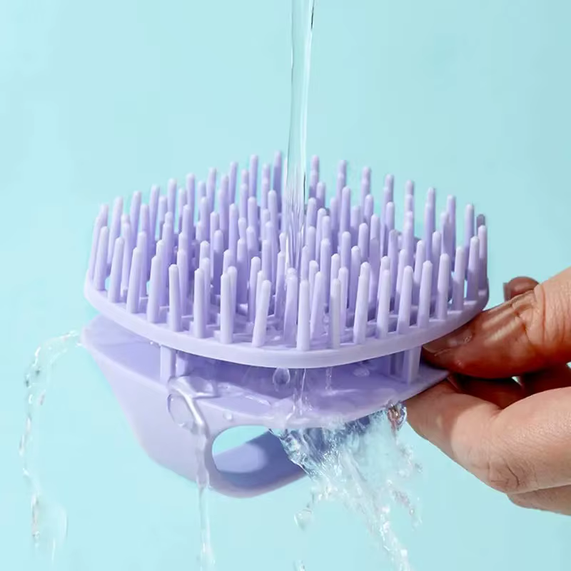 1 brosse de massage du cuir chevelu, brosse à shampoing, masseur du cuir chevelu pour exfolier, adap
