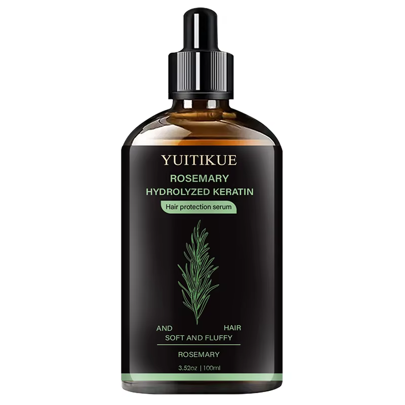 Sérum capillaire à la kératine hydrolysée et au romarin YUITIKUE | Pour la protection des cheveux,