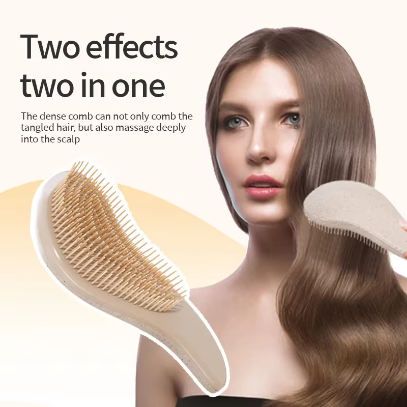 Brosse à cheveux démêlante magique, 1 pièce, paille de blé douce, peigne de Massage du cuir chevelu,