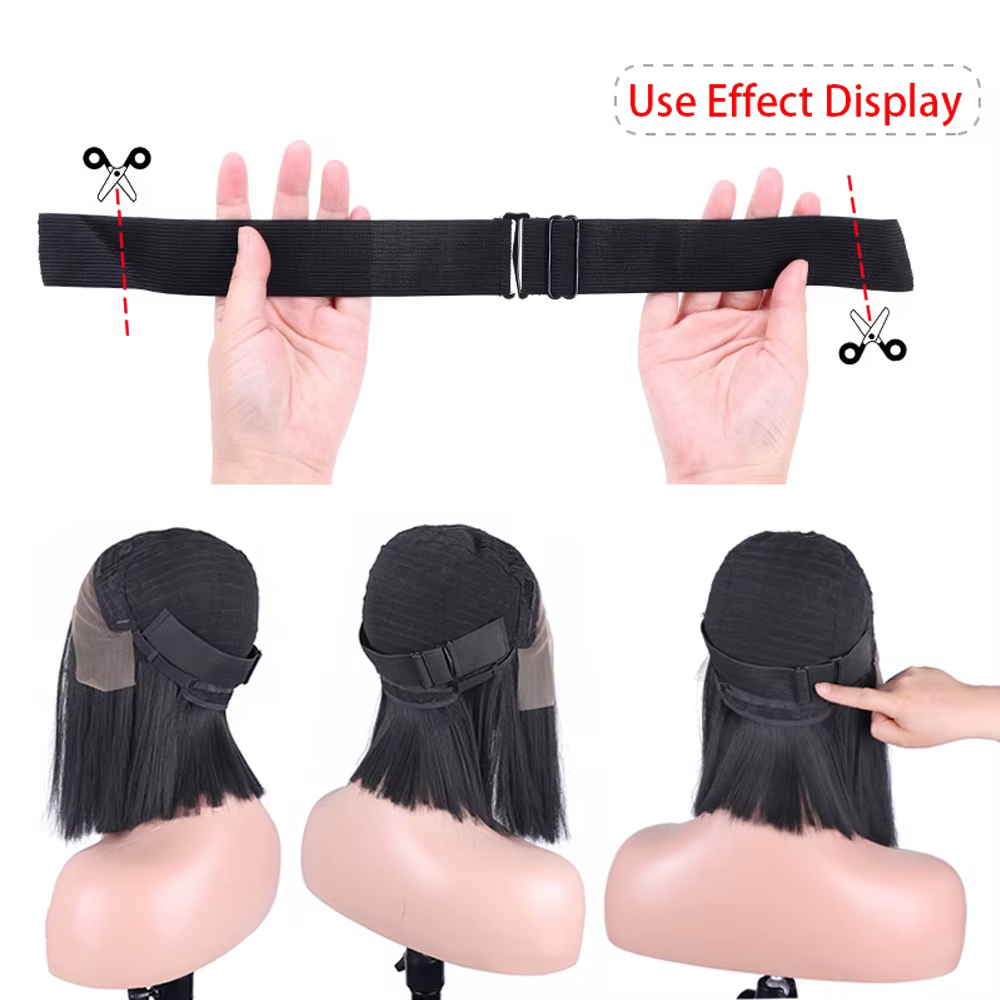Bonnet de perruque en U 2x4 pouces, avec Clips et sangle réglable pour la fabrication de perruque, b