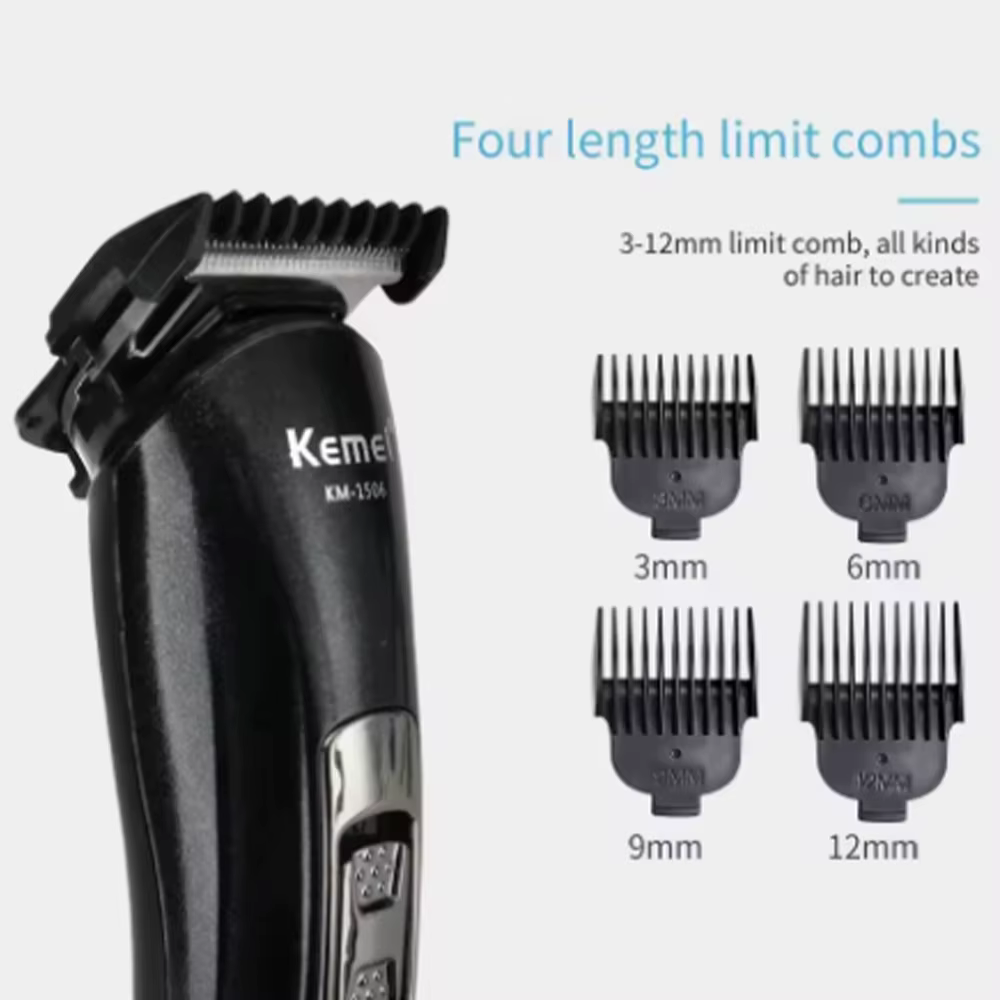 Kemei KM-1506 3 en 1 rasoir électrique coupe de cheveux charge tondeuse à cheveux électrique Recharg