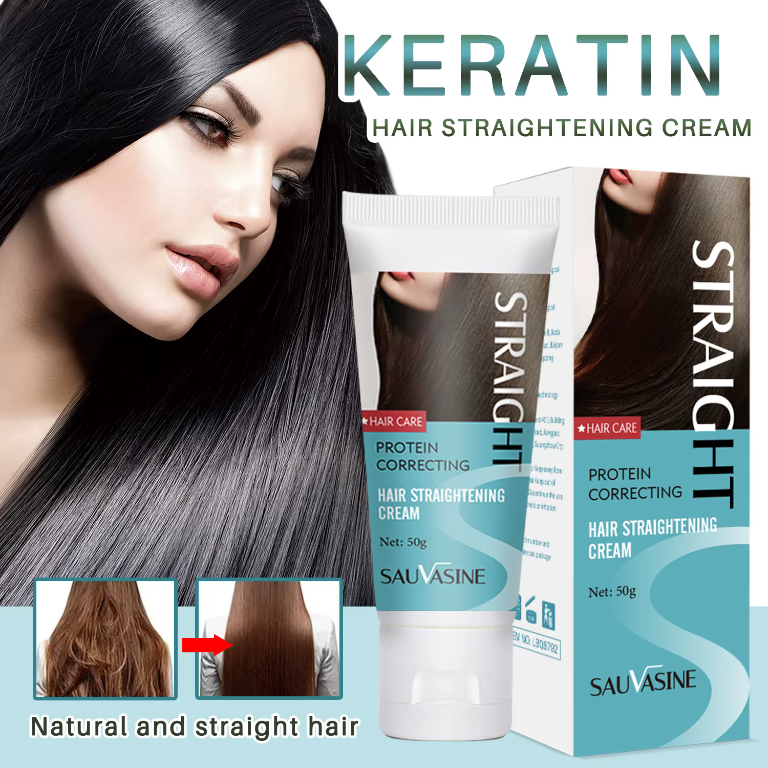 Crème de lissage des cheveux à la kératine Crème de kératine pour lisser les cheveux Kératine profes