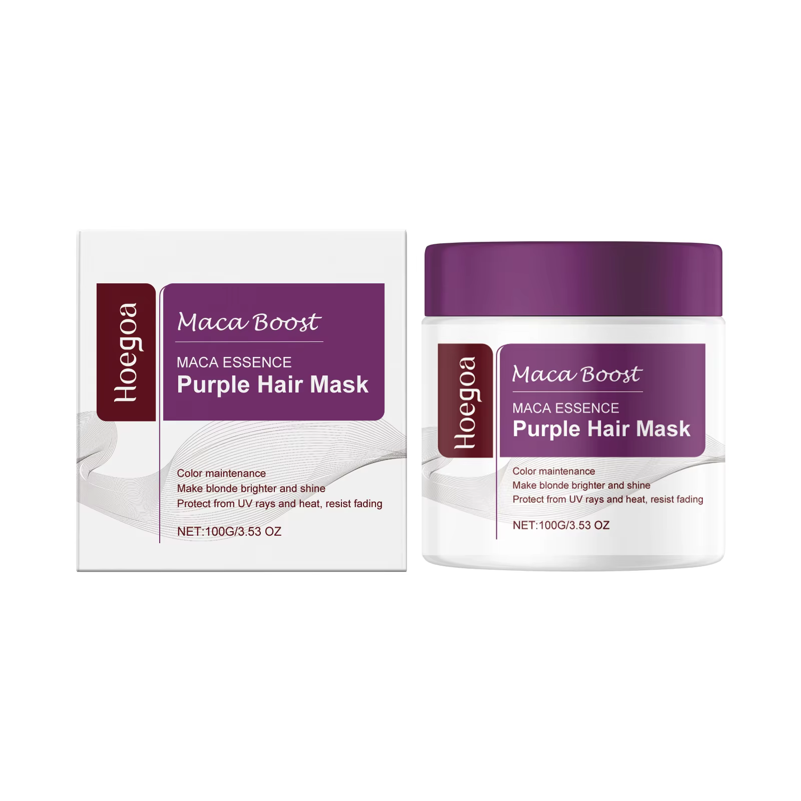 Masque capillaire violet hydratant, renforce la Protection de la couleur des cheveux, réduit les dom