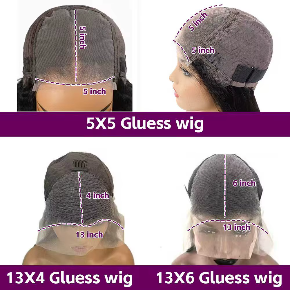 Perruque Lace Frontal Wig naturelle sans colle bouclée HD, 40 pouces, 13x4, 13x6, densité 200%, 5x5,