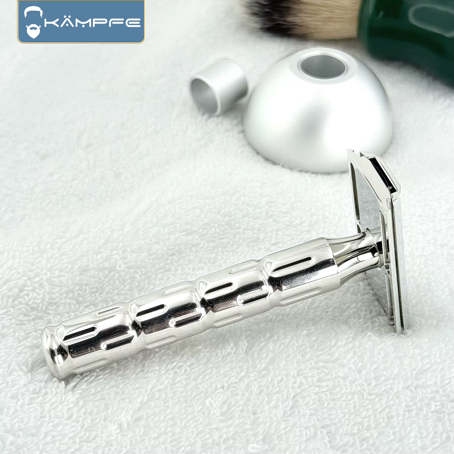 Rasoir de sécurité manuel KAMPFE en acier inoxydable 316L pour homme, cadeau pour petit ami ou père,