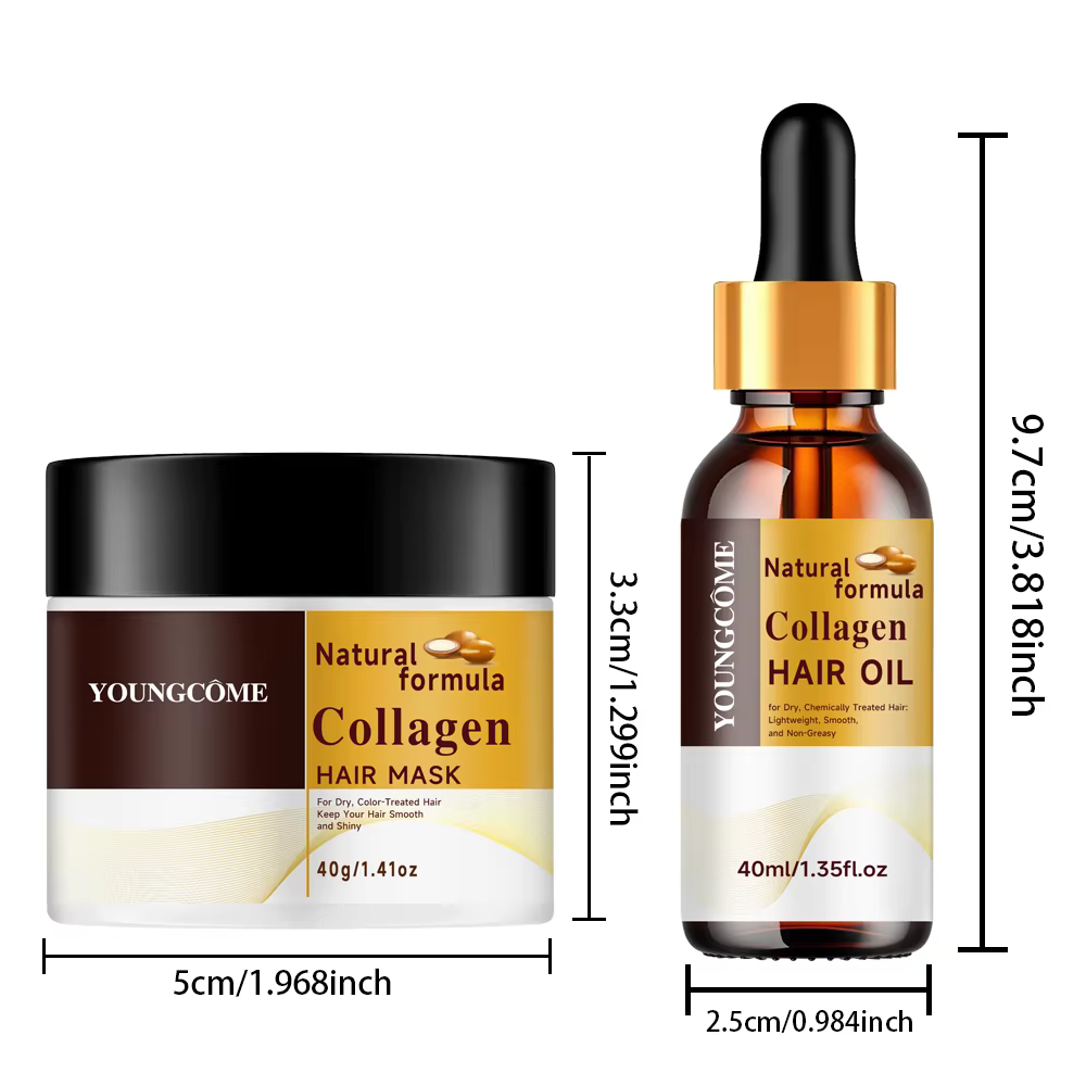 Huile et shampoing pour cuir chevelu, nourrissant en profondeur, élimine les pellicules, renforce le