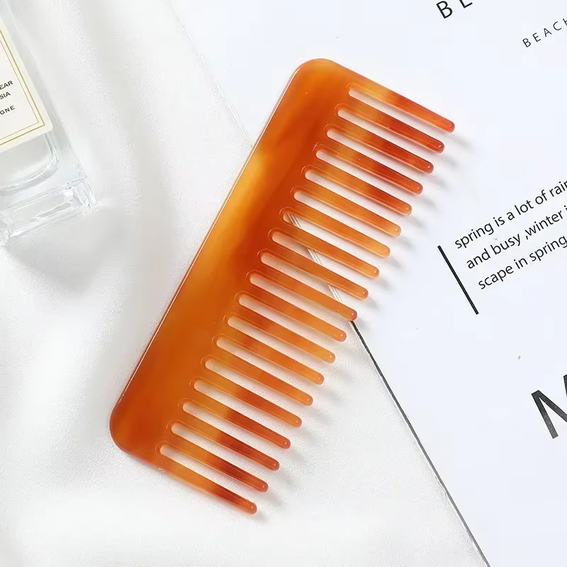 Peigne à cheveux Design de mode coréenne, dents larges, peigne de coiffure en acétate, brosse de Mas