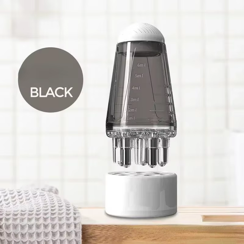 Applicateur de cuir chevelu à cinq aiguilles, Mini tête Portable, boule d'huile essentielle, peigne 