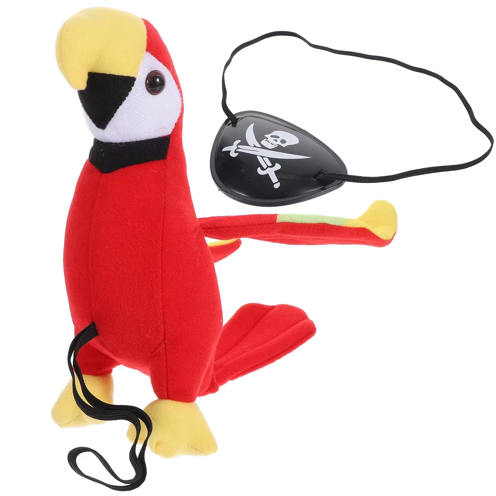 Masque de pirate pour oiseau, ensemble de costume de jeu de rôle, jouet en peluche d'épaule en forme