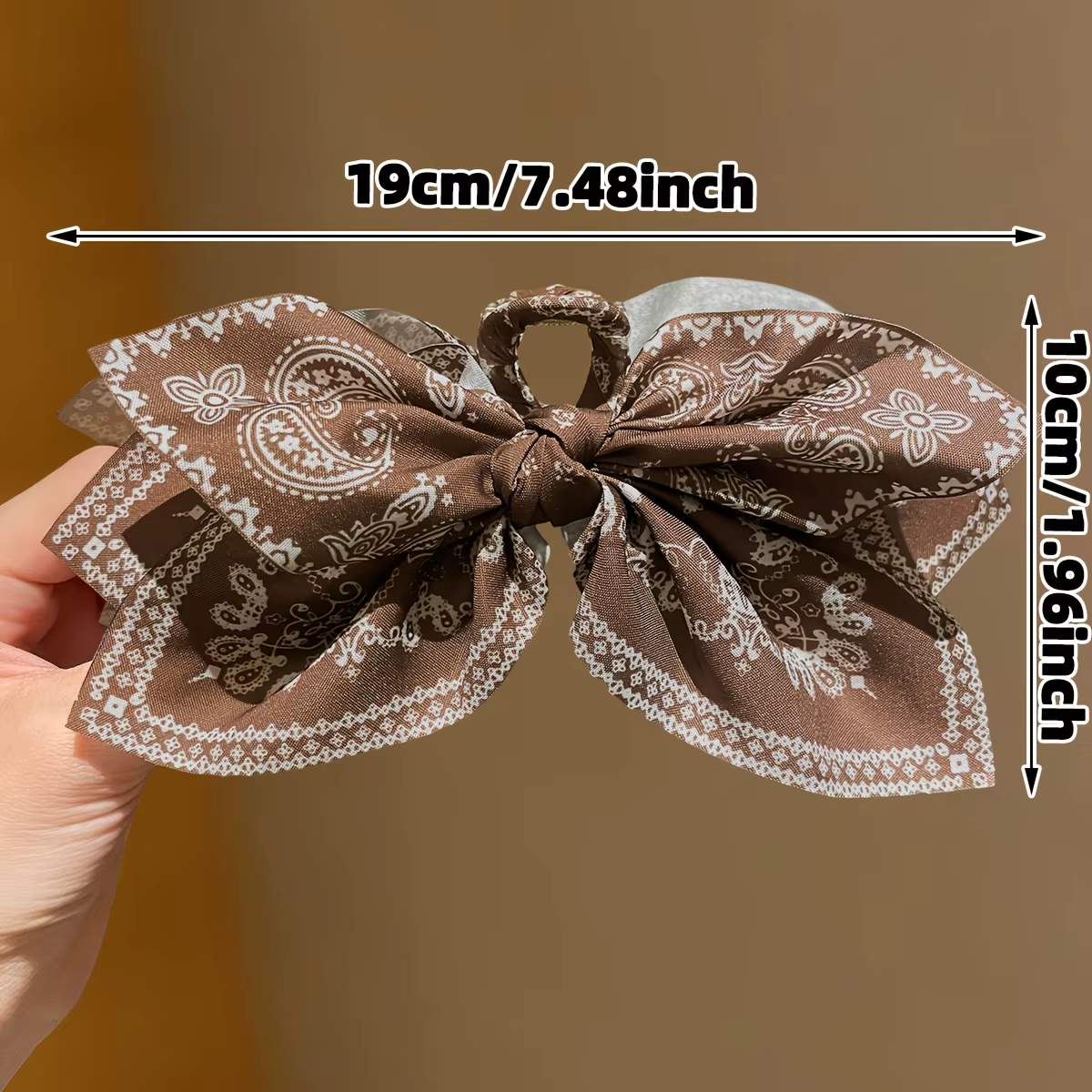 1 pièces Style femme, pince à cheveux avec nœud en fleur de cajou marron, pince à cheveux haut de ga
