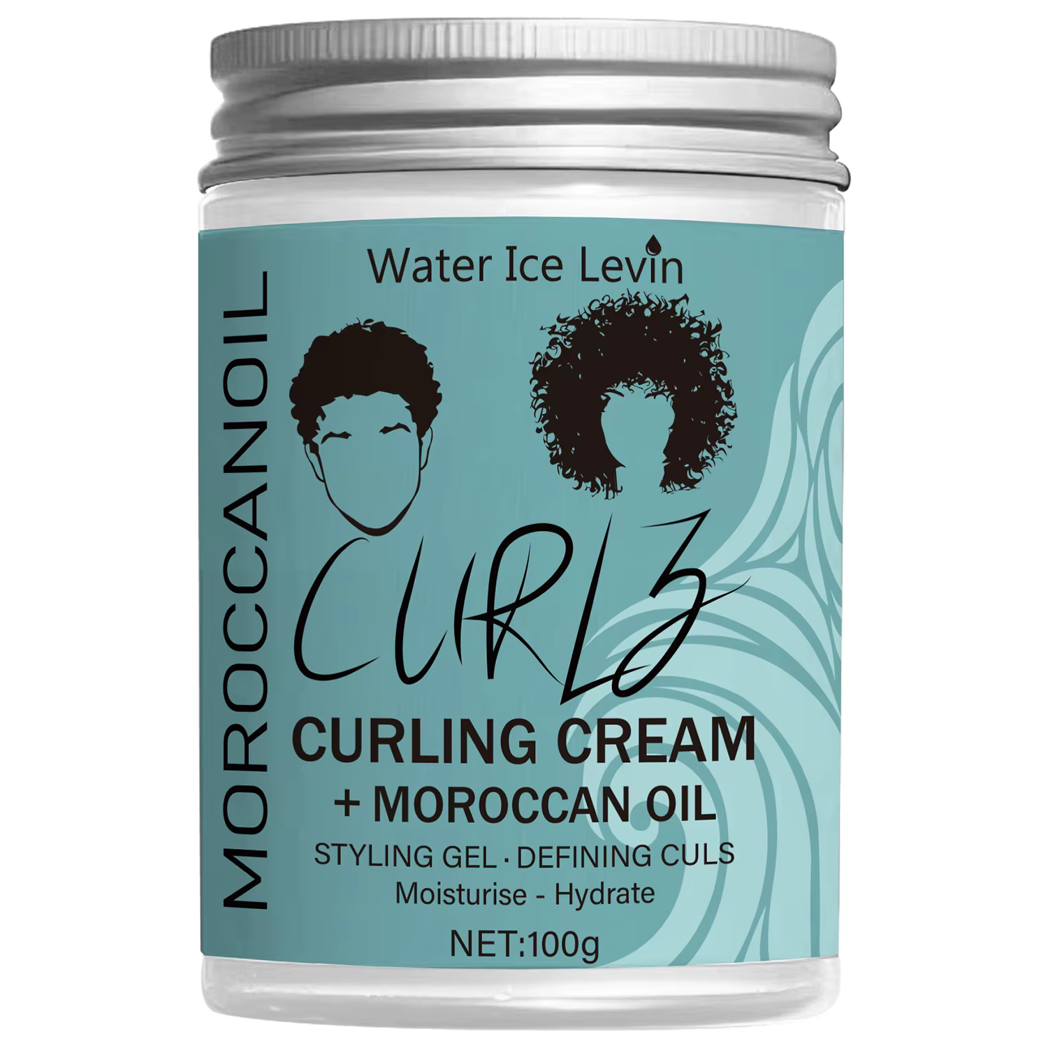 Crème pour Boucles à l'Huile de Coco - Définition des Boucles Hydratante, Douceur et Brillance, Anti