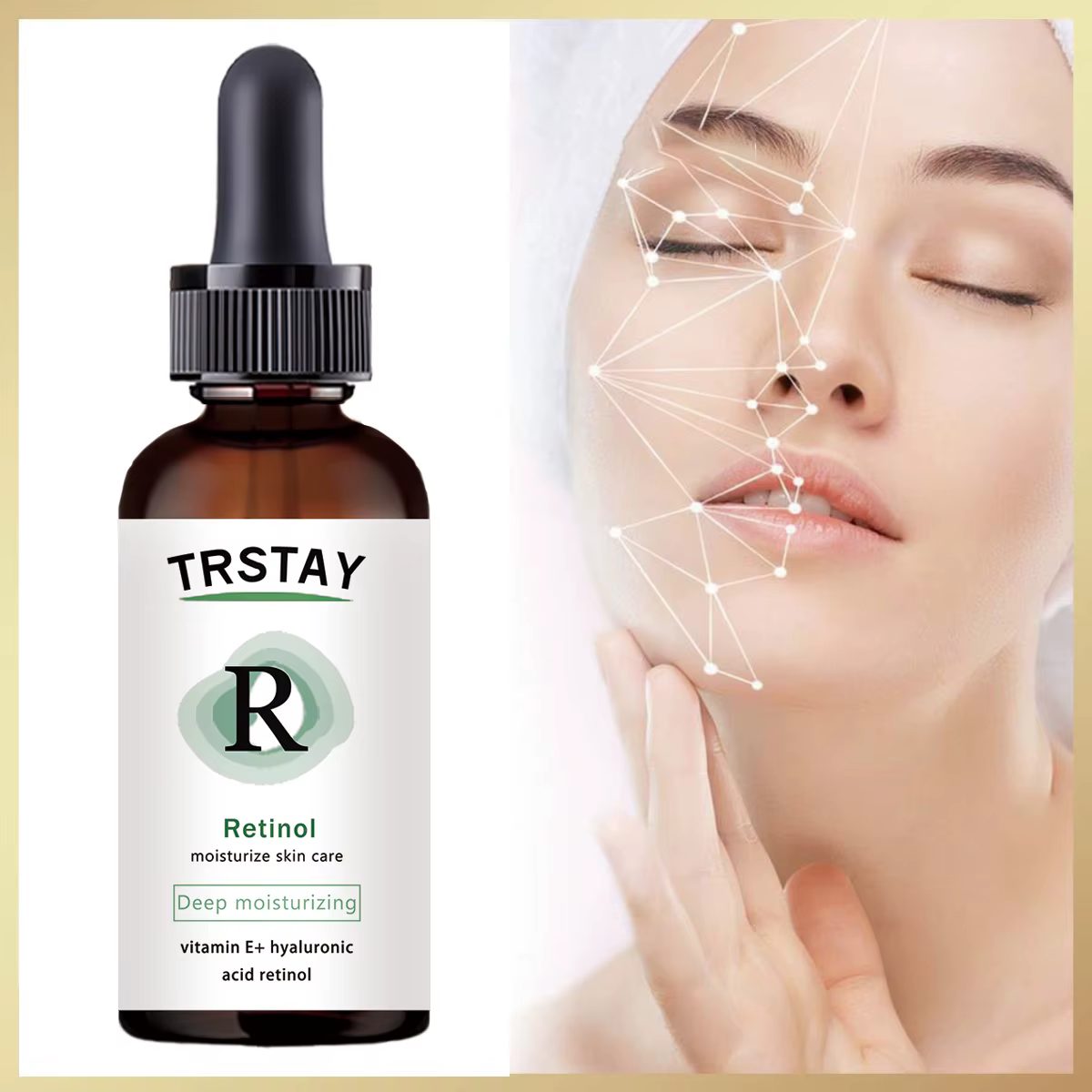 Huile essentielle de retinol au squalane 2,5%, éclaircit le teint, hydrate, éclaircit la matité et r