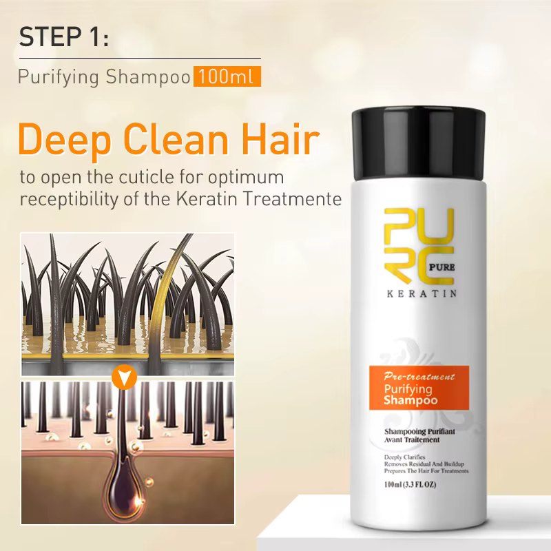 PURC – ensemble de shampooing à la kératine brésilienne, 1000ML, 0%, 5%, 8%, 12%, lissage, réparatio
