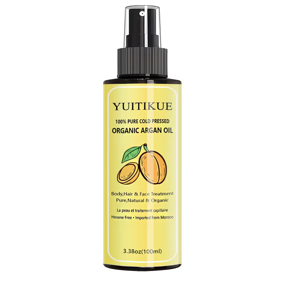 Huile d'Argan Biologique Pressée à Froid 100% Pure YUITIKUE | Pour le corps, les cheveux et le vis