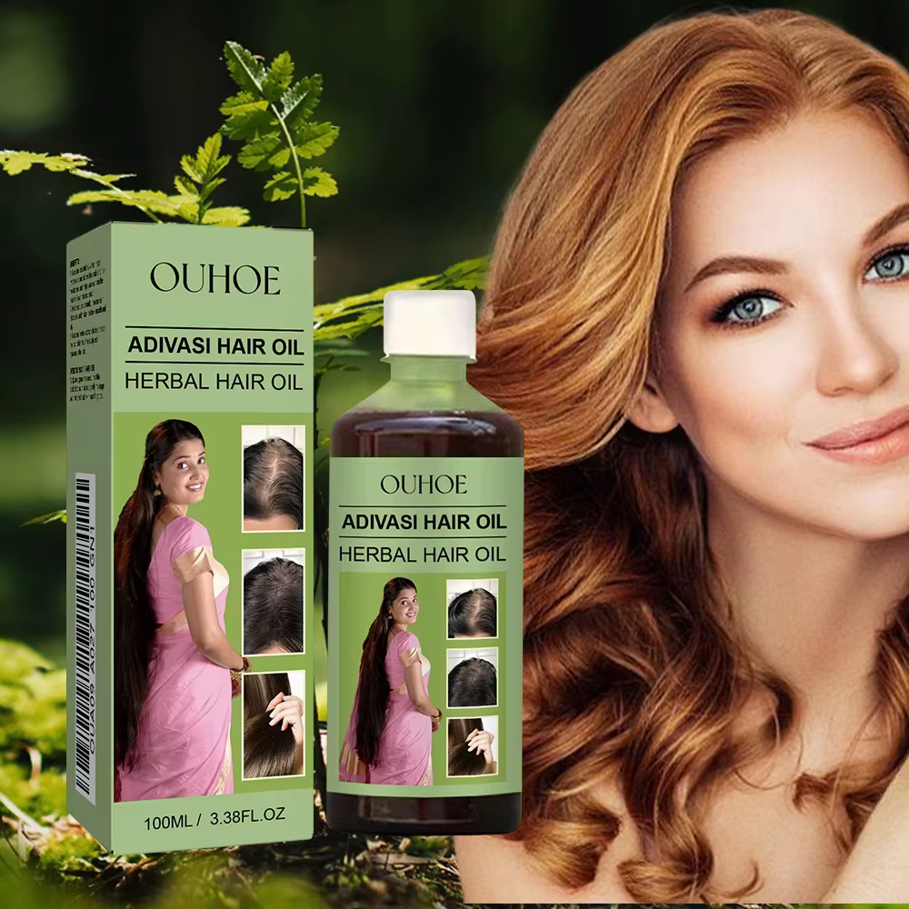 100ml huile essentielle de croissance des cheveux inde Adivasi romarin endommagé hydrate nourrissant