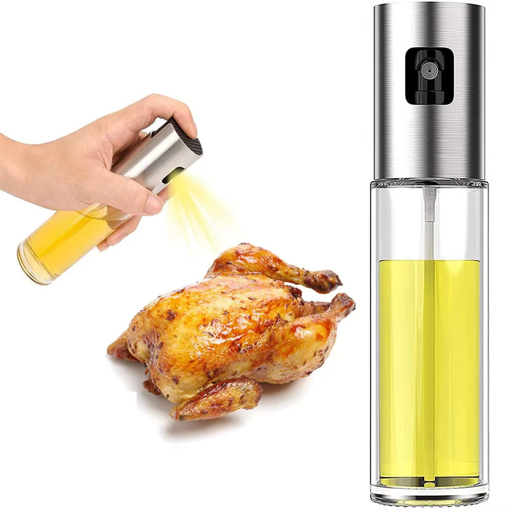 Pulvérisateur d'huile en verre pour la cuisine, vaporisateur d'huile d'olive pour salade, barbecue,