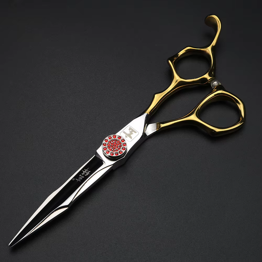 XUANFENG ciseaux à cheveux de processus CNC de 6 pouces, vis rubis, ciseaux de coupe de coiffeur et