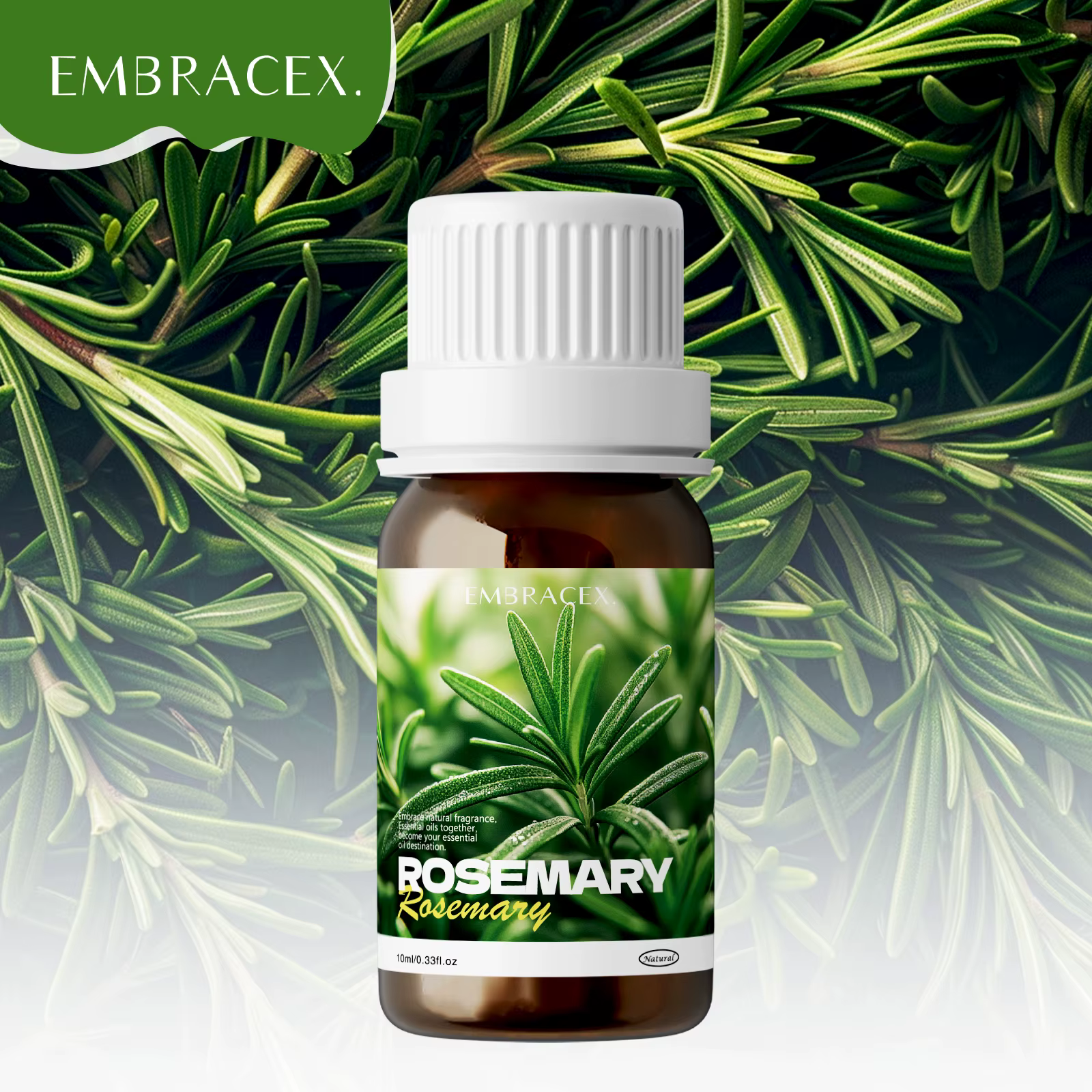 Huile de romarin naturelle 10 ml, aromathérapie végétale pour massage, soins de la peau, soins capil