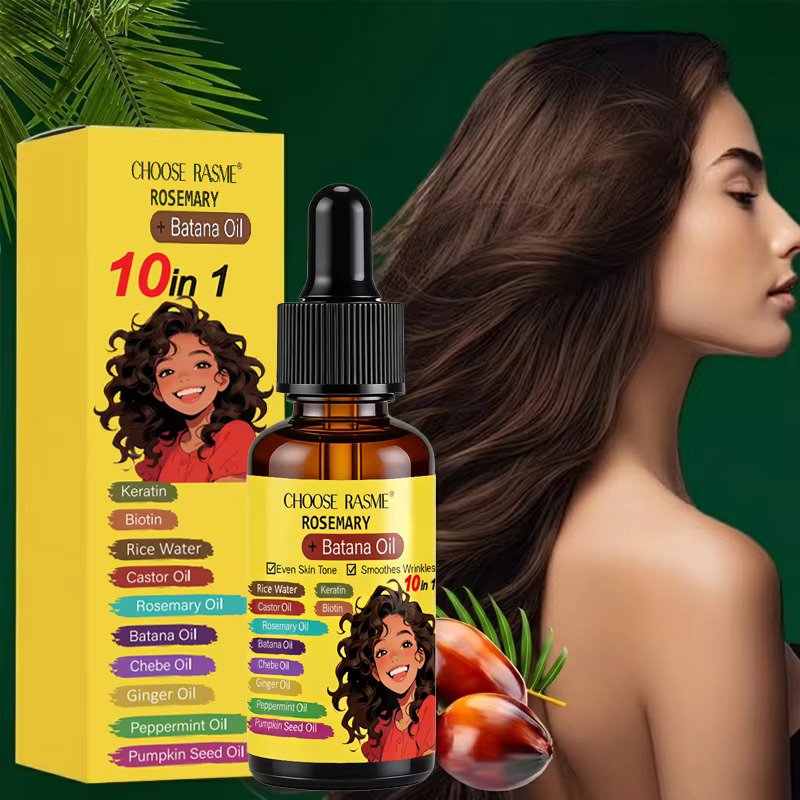 Kit de soin des cheveux bouclés, crème pour boucles 10-en-1, sérum à l'huile de Batana et masque cap