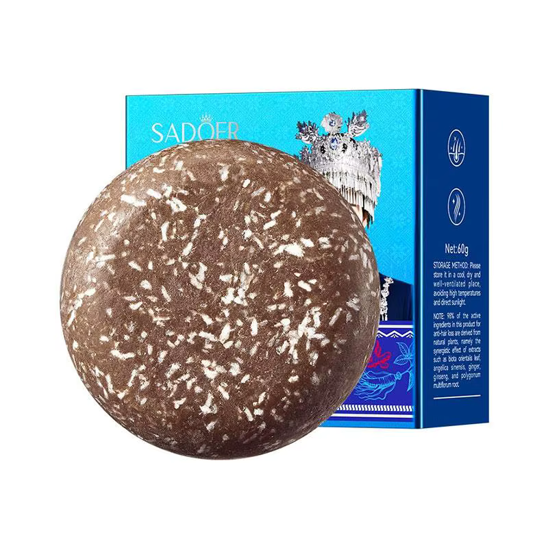 SADOER Savon Shampoing Anti-Chute Anti-Frisottis Nettoyant en Profondeur Anti-Pelliculaire Nourrissa
