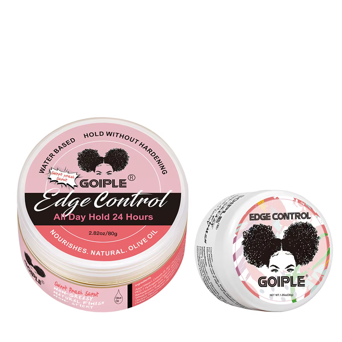 GOIPLE Crème Gel Coiffante à Base d'Eau aux Huiles d'Olive, Parfums Naturels de Fruits, Fixation 24h