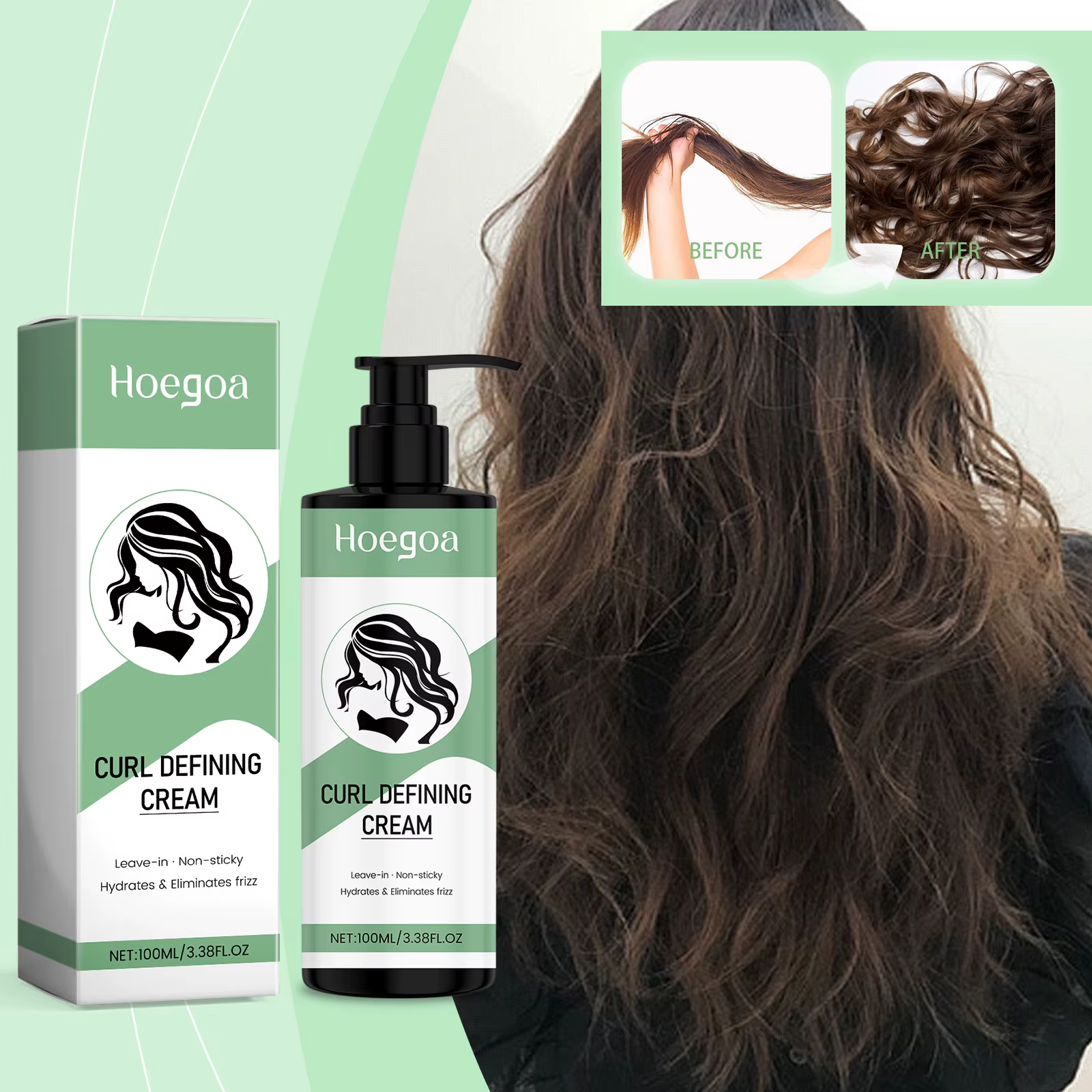 Idélastique pour cheveux bouclés au romarin, améliore la luminosité des cheveux, cheveux lisses et c