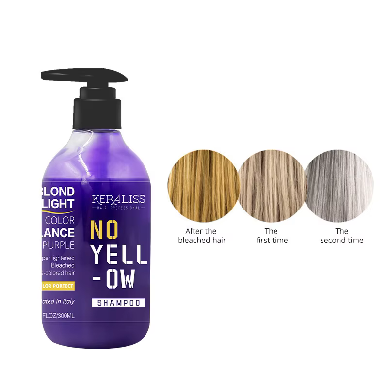 Shampoing à verrouillage de couleur, masque blanchissant pour cheveux blonds, jaune, élimine le lin,