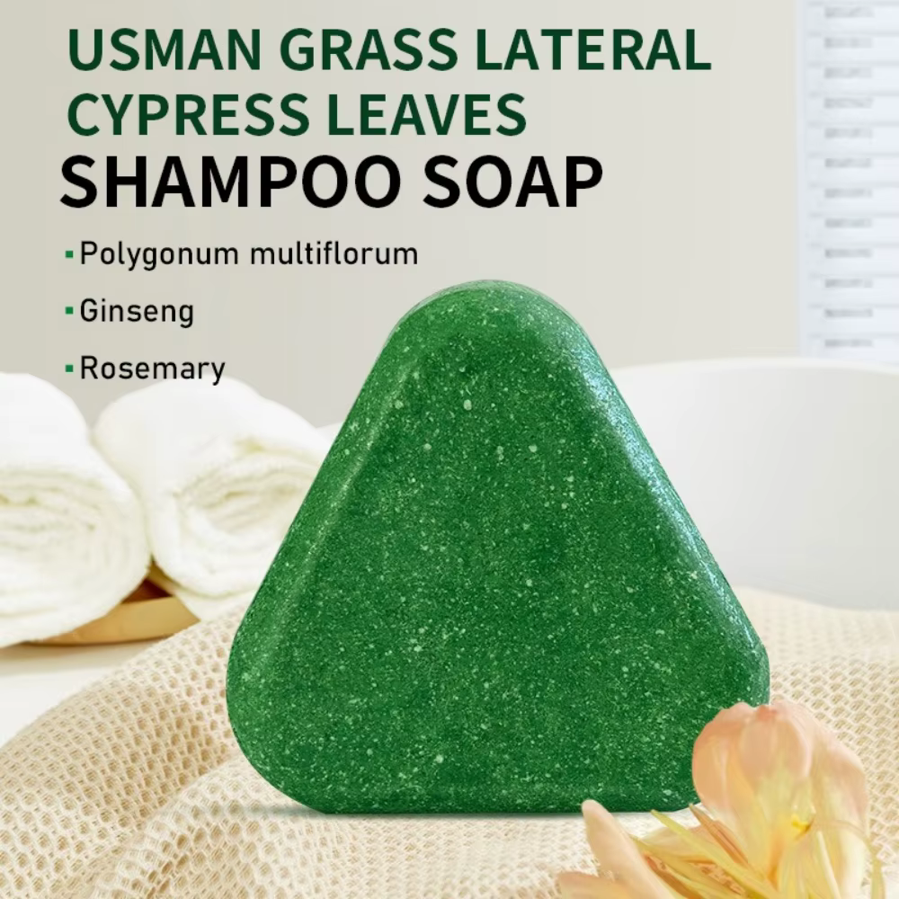 Rozino Usman savon herbe shampooing barre réparation pointes fourchues nettoyage doux feuille de Thu
