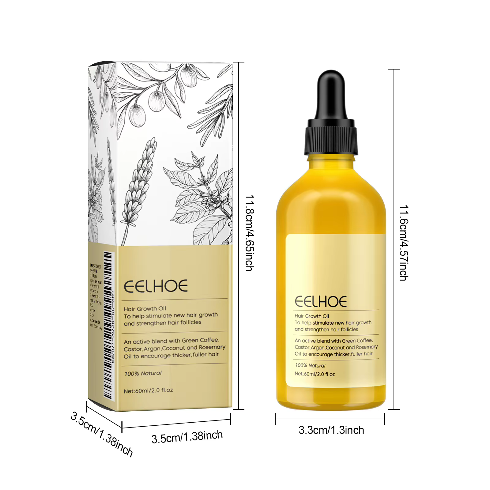 Huile essentielle de romarin Dense pour cheveux, 60ml, lavande végétalienne, réparation des dommages