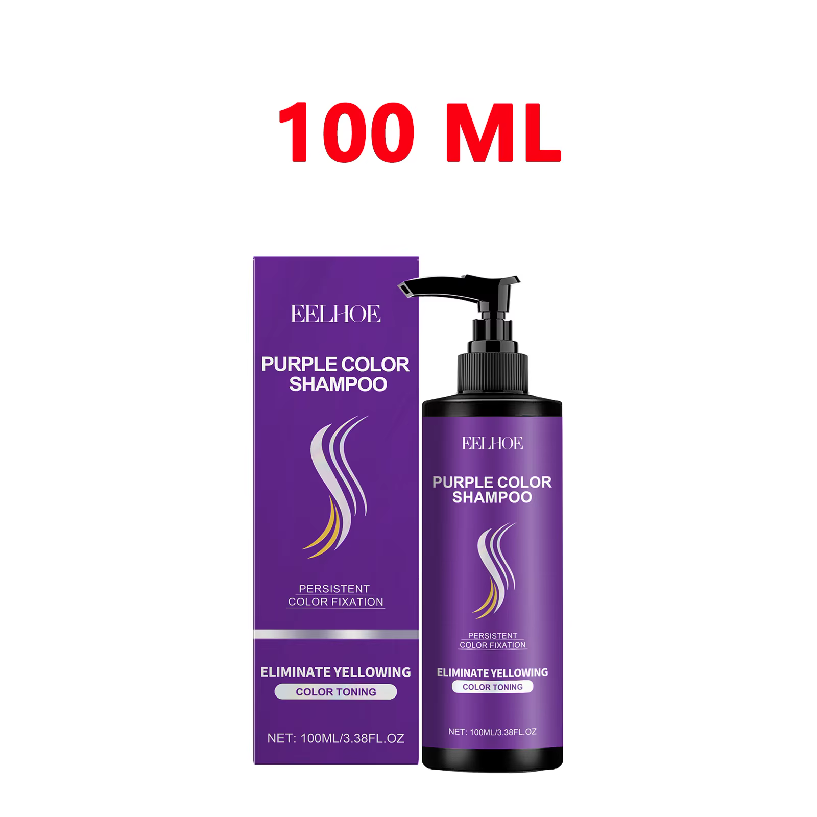 Shampoing violet pour cheveux blonds blanchis, Anti-laiton, tonifiant, gris, réparation et hydrate l