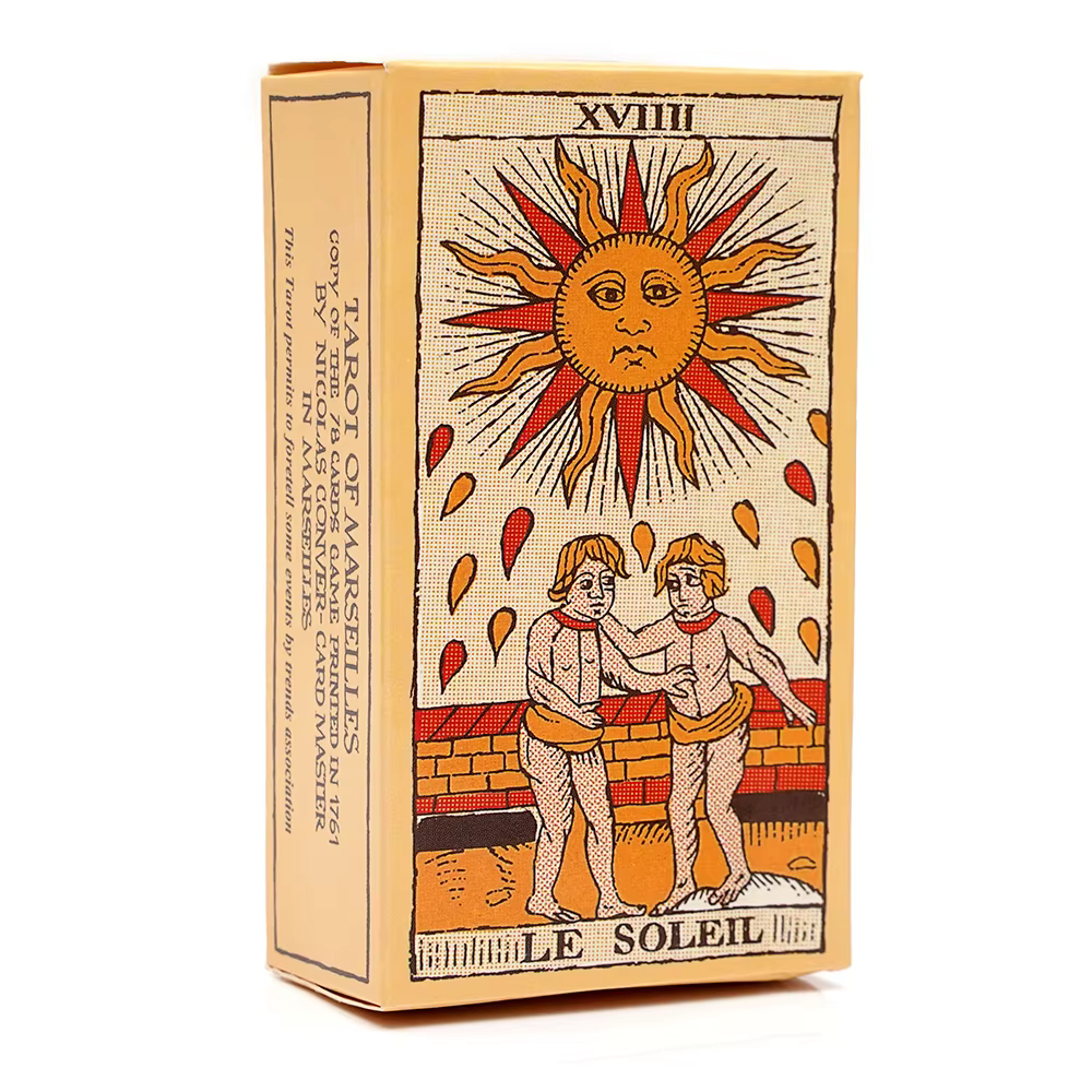 Tarot de Marseille : Jeu de cartes de tarot français avec livret, 78 cartes, édition française, jeu 