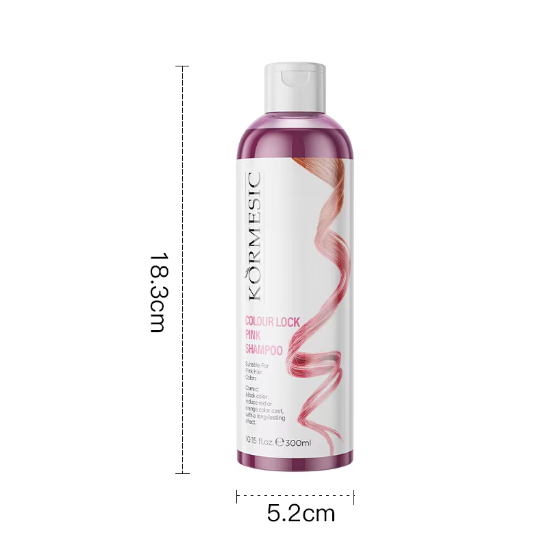 Shampoing de protection de couleur, shampoing fixateur rose, shampoing de soin verrouillable de coul