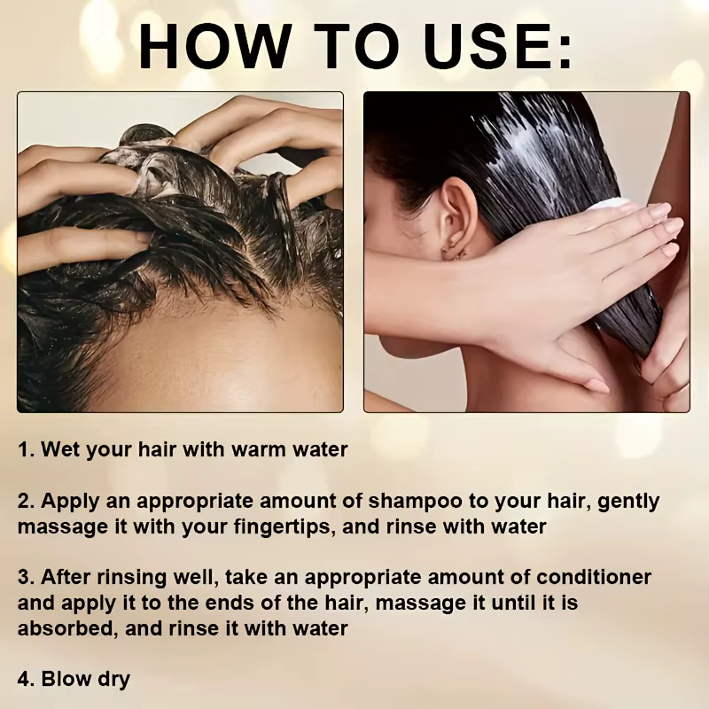 Shampooing et après-shampoing au collagène et à la kératine GSWP