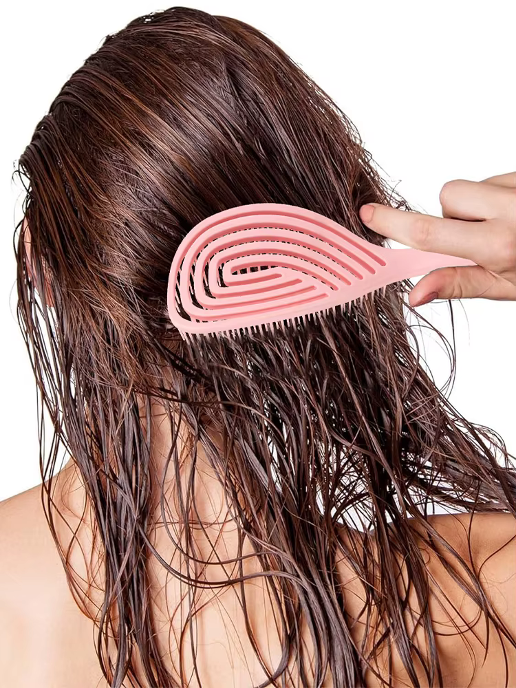 Brosse à cheveux creuse – Peigne de Massage du cuir chevelu à séchage rapide