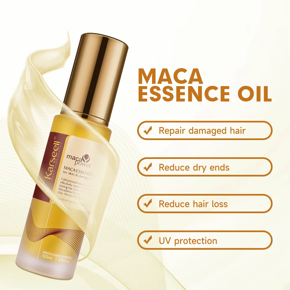 Karseell 50ml huile d'argan marocaine pour la guérison des cheveux pressé à froid