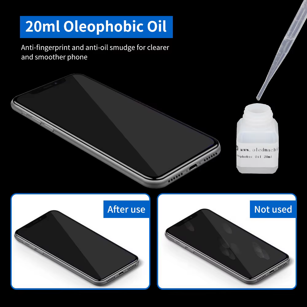 Huile oléophobe de 20ML pour la solution d'élimination des rayures de téléphone de machine de polissage