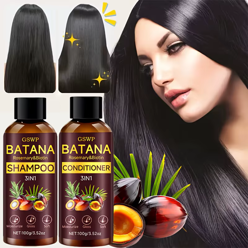 Ensemble de 4 produits GSWP à l'huile de Batana : shampoing