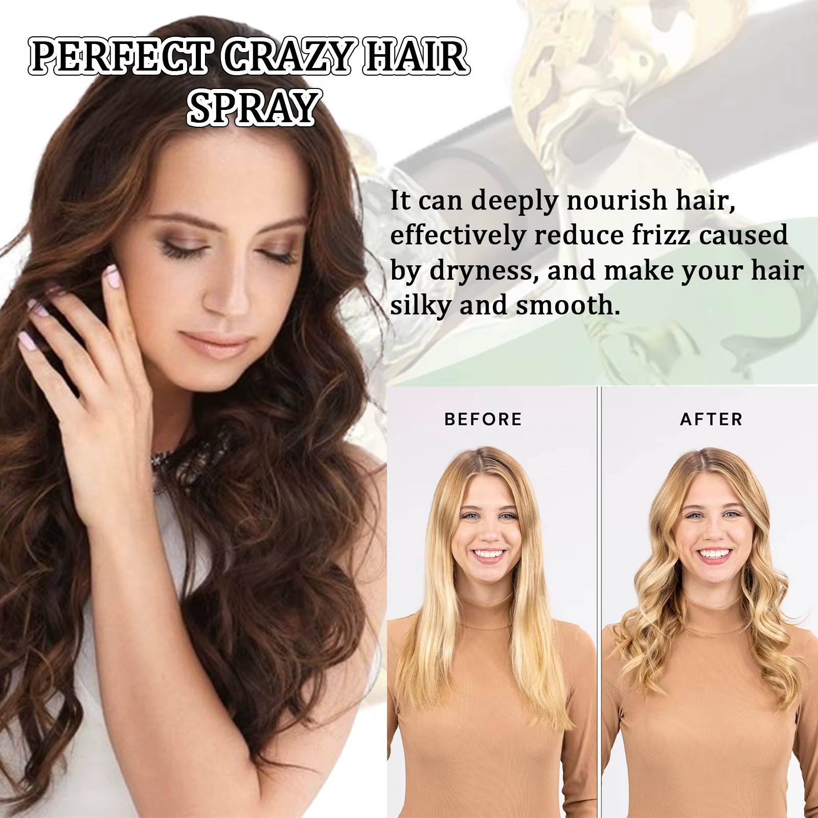 EELHOE Spray pour cheveux secs sans lavage
