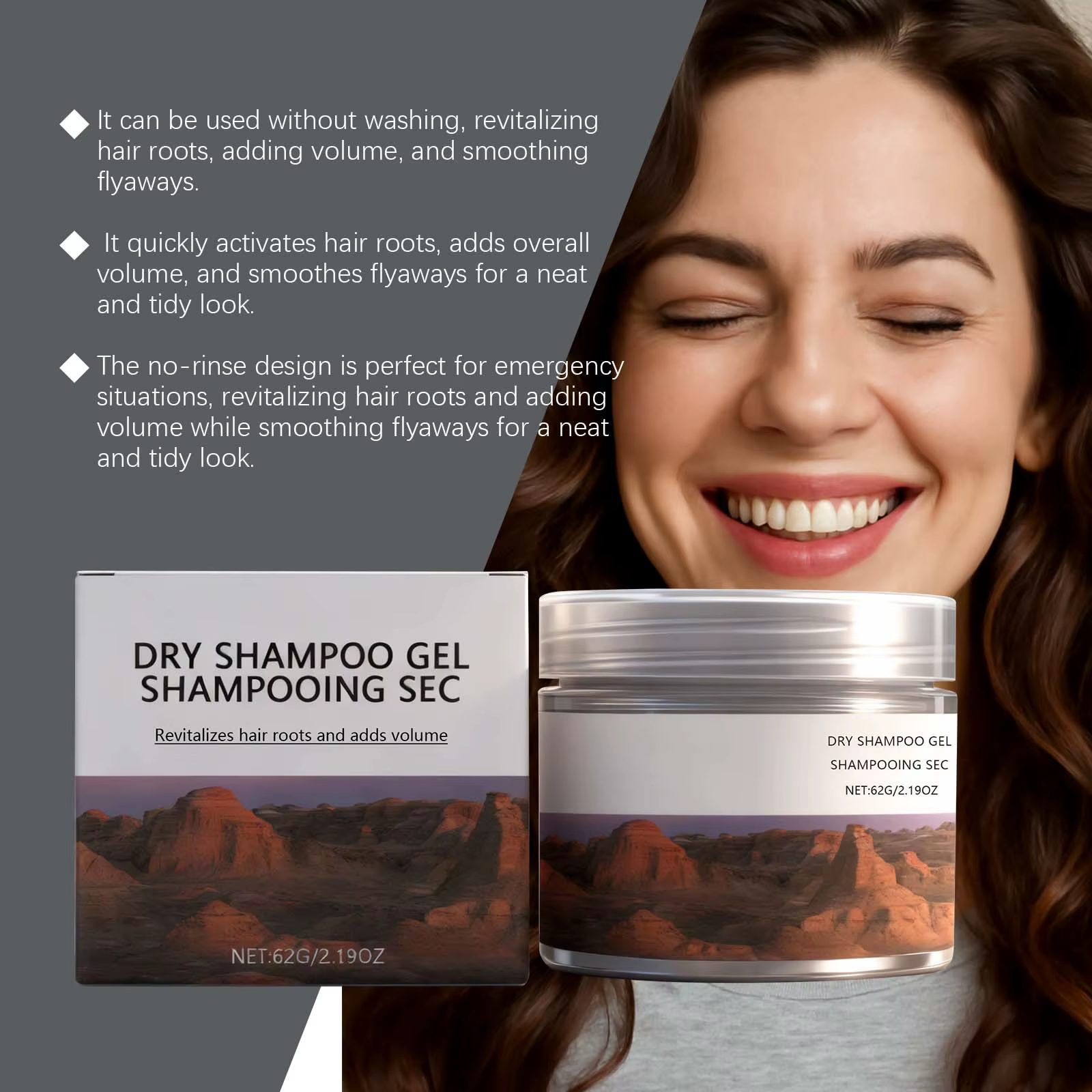 Shampoing sec pour le nettoyage des cheveux