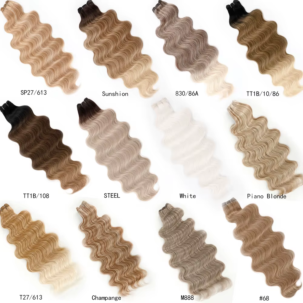 Magicae mettre en évidence blond 27/613 200 grammes Bio corps vague cheveux paquets 30 pouces brun M816 argent blanc
