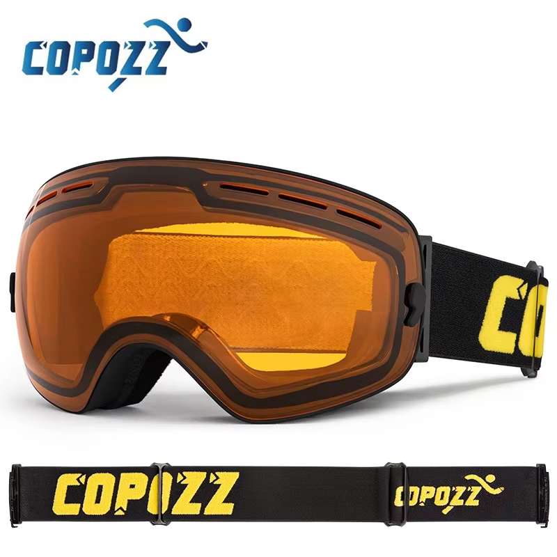 COPOZZ hommes femmes marque lunettes de Ski lunettes de Snowboard lunettes pour Ski UV400 Protection lunettes de neige Anti-buée masque de Ski lunettes